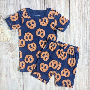 Kids Pretzel Print PJ Set